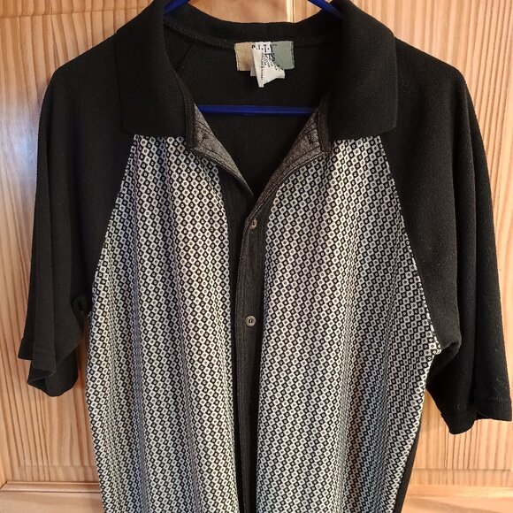 Vintage City Streets Men's Sweater Polo Button Down - Picture 1 of 4